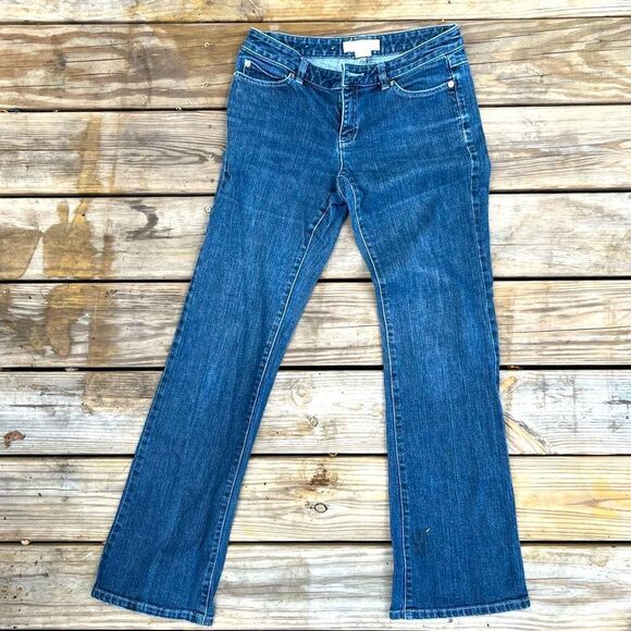 MICHAEL KORS new without tags boot cut denim jeans with studded MK pockets - Picture 1 of 5